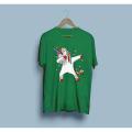 Dubbing Unicorn Half Sleeves T-Shirt For Women. 