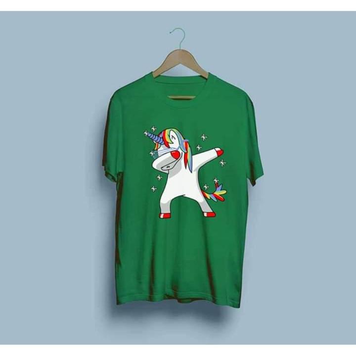 Dubbing Unicorn Half Sleeves T-Shirt For Women