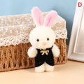 Cute Love Blush Little White Rabbit Soft Cotton Animal Plush Stuffed Toy KeyChai. 