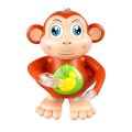 Dancing Monkey Light And Music Battery Operated Musical Toys Gift For Kids - Brown. 