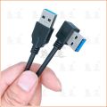 【3C VictoryEagle Store】90 Degree Right Angled USB USB3.0 A Type Male to Straight A Type Male Cable. 