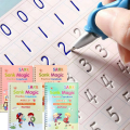 (Set Of 4) Sank Magic Book + Magic Pen Practice Copybook For Montessori Kids Handwriting Calligraphy. 