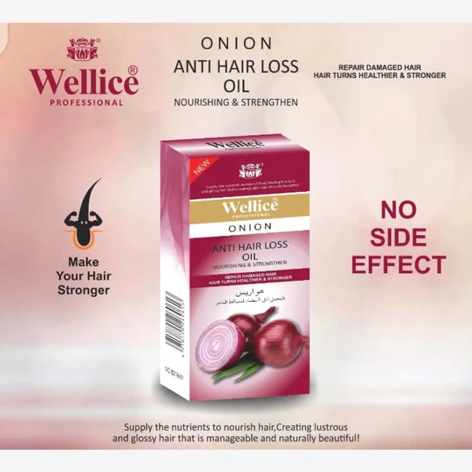 Wellice Onion / Garlic Repair & Moisture Softer Smoother & Moister Hair Oil For Girls & Women Onion Hair Oil