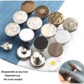 (Buy 3 get 1 free) Adjustable Detachable Jeans Buttons Nail Free Metal Buttons For Clothing Diy Sewing Clothes Accessories. 
