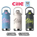 Imported Cille 1000ML / 1200ML / 1300ML / 1600ML / 1700ML 316SS Stainless Steel Vacuum Flask Thermoses Water Bottle Premium Bottle (Double Wall) Stainless Steel Bottle with Straw Bottle. 