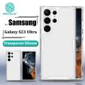 Nillkin Luxury Soft Silicone Case for Samsung Galaxy S23 Ultra Phone Cases Transparent TPU + PC Silicone Clear Shockproof Back Cover. 