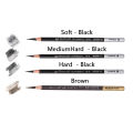 18Pcs/Box 2H—White charcoal Professional drawing pencil 2H—White charcoal Sketch pencil Charcoal Pencils white brown Writing & Sketching school supplies pen. 