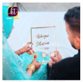 .Customized Nikah Thumb Board Material Acrylic  Size 8 x 12 Inch  Different Designs Available. 