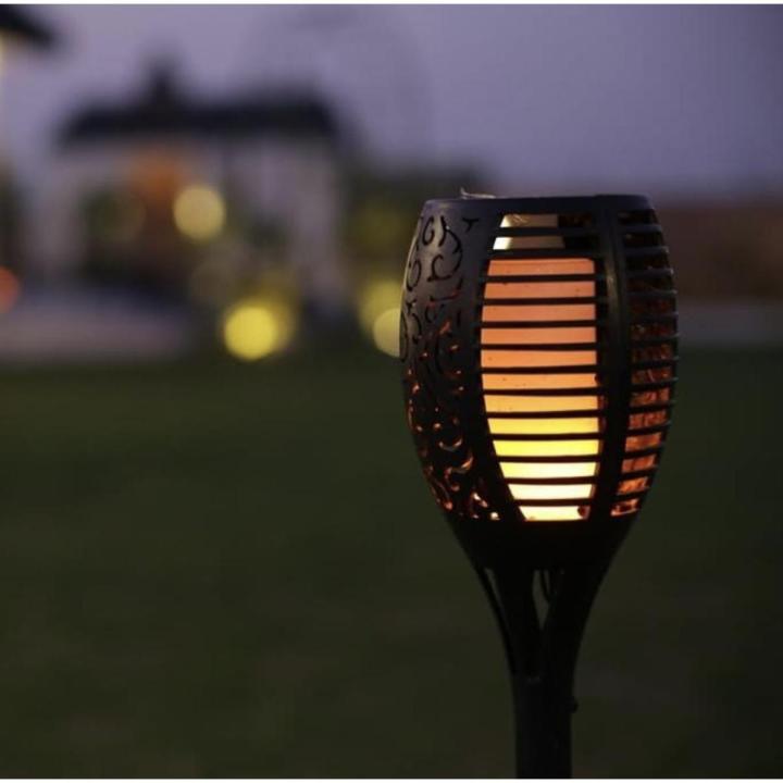 FlameGlow Solar Torch Lights Waterproof Flickering Flame Pathway Spotlight Flame Torch Light IP65 Waterproof