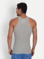 Tempo Pure Cotton Vest Black / Grey For Men. 