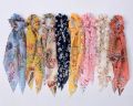 Print Ponytail Elastic Bow Scrunchies Hair Ribbon For Women Elastic Hair Band Girls Hair Ties Hair Accessories. 