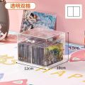 Korean Acrylic transparent Storage Box Blind box Card Kpop Photocard Storage Box Photo Card Organizer Compartment Flip Box. 