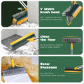 3 in 1 Bathroom Cleaning Brush with Wiper Upgraded Tiles Cleaning Brush Bathroom Brush with Long Handle 180° Rotate Bathroom Floor Cleaning Brush Bathroom Cleaning Accessories. 
