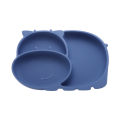 【Happier】 Baby Silicone Dinner Plate Children's Tableware Infant Bowl Eating Training Fork and Spoon Set. 