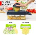 16 in 1 Multifunctional Vegetable Chopper, Pro Onion Chopper, Kitchen Vegatble Slicer Chopper, Veggie Chopper With 8 Blades, Carrot Chopper With Cintainer. 
