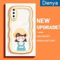 dienya For Huawei Y9s Case Cartoon Vigorous Girl Macaron Colorful Lovely Cream Wave Border Soft Clear Shockproof Phone Cases Creative Camera Transparent Casing Simple Gentle Protective Cover. 
