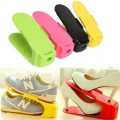 Shoe Slots Space Saver, Closet Shoe Slotz Organizer, Double Storage Rack Holder, Set Of 2, Multi Color. 