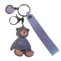 Personality hooded sweatshirt bear doll keychain cartoon cute car keychain creative gift wholesale keyring. 