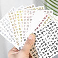 1pcs etro English Letter esign ail Art Stier 3 Self-adhesie bet er ail Art ecal Small Letter ail Wraps. 