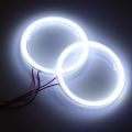 Universal Angel Eye Ring 80mm White Color With Cotton Plastic Cover LED For Car Headlight 2 Pcs Set. 