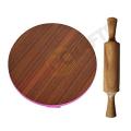 Rolling Pin and Dish Wooden Roti Maker Stand And Rolling Pin. 