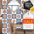 Pack Of 12 - Traditional Talavera Tiles Stickers For Bathroom & Kitchen. 