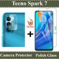 Tecno Spark 7 9H Gorilla Tempered Glass And Back Camera Protector 2 in 1 Combo. 