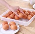 Egg Rack Egg Dispenser 24 Egg Holder with Lid and Lock for Refrigerator. 