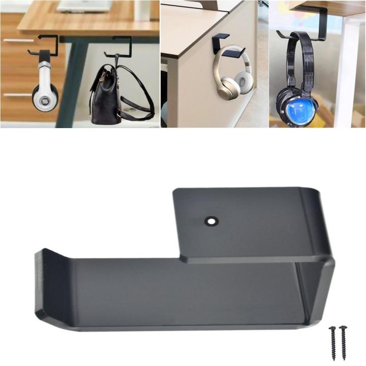 Wall Mount Heavy Duty Metal Under Table Gaming Headphone Stand Hand Bag Briefcase Under Table Hook Hanger