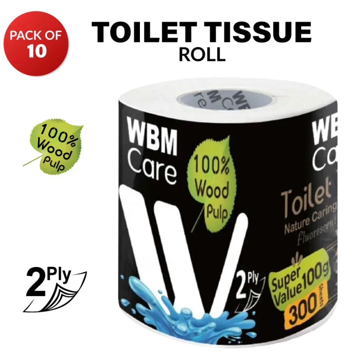 (Pack%20of%2010)%20WBM%20Toilet%20Tissue%20Roll%202%20PLY%20-%20300%20Sheets%20%7C%20Super%20Strong%20Toilet%20Paper%20Roll%20-%20Image%203