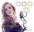 Flexible Selfie Ring Light with Phone Holder for Live Stream- Portable Clip Holder With 3 Shades Ring Light. 