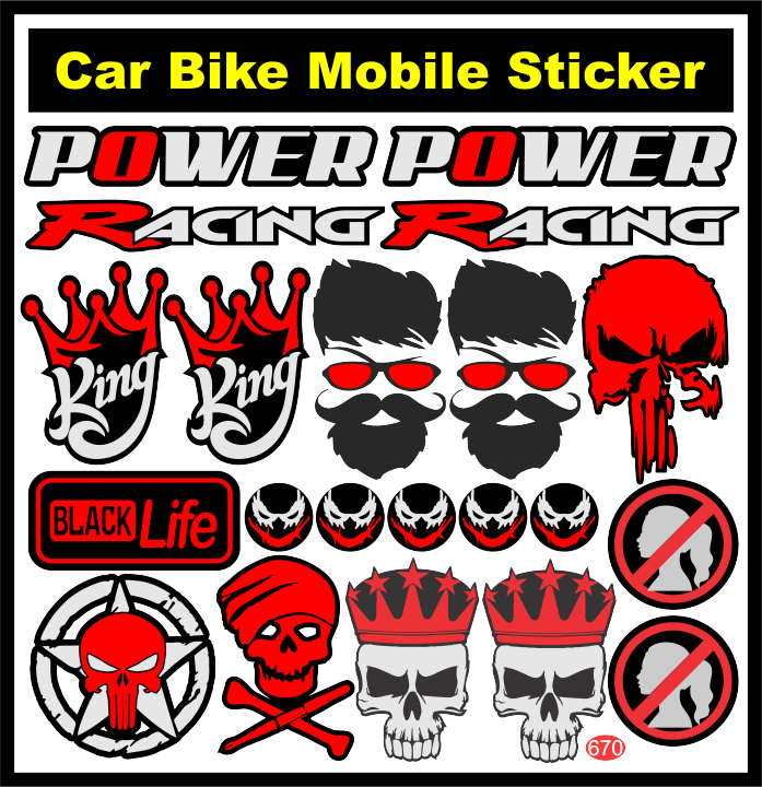 21 reflector new sticker design for BIKE CAR CYCLE MOBILE