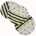 BLACK GOLDEN DOT PAPER PLATES - PACK OF 10 PAPER PLATES - BLACK GOLDEN THEME PAPER PLATES. 
