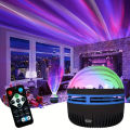 Remote Control RGB Galaxy Projector Lamp With Bluetooth Speaker - Usb Supported LED Projector Light - Led Star Lamp Starry Projector Night Light Table Lamp With Adjustable Brightness - Music Water Ocean Wave Lighting Modes Lights For Bed Room Side Table. 