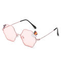 Sun Beach UV400 Children's Outfit Mirror Frame Girls Metal Flower Glasses Kids Sunglasses Polarized. 