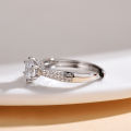 Classic cross-border six-pronged ring women's fashion versatile moissanite ring women's full diamond adjustable flip ring wholesale. 