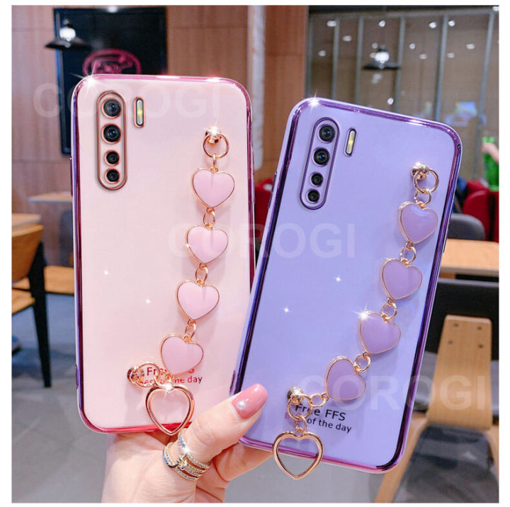 For%20OPPO%20F15%20Phone%20Cover%20+%203D%20Love%20Heart%20Wristband%20Fashion%20Ultra%20Thin%20Shiny%20Plating%20Bumper%20Soft%20TPU%20Silicone%20Shockproof%20Protective%20Case%20Back%20Cover%20-%20Image%208