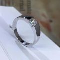 Never fade Men Classic Stainless steel Zircon Ring For Men Women Wedding couple Engagement jewelry. 
