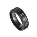 Finger Ring Luxury Jewelry Gift Stainless Steel Roman Number Print Men Band for Prom. 