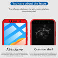 For Vivo V7 1718 5.7 inch Free Tempered Glass 360 Full Coverage Matte Finish Sturdy Hard Acrylic All-around Protection Cell Phone Case. 