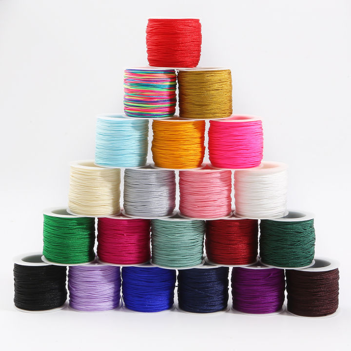 50m/lot 0.8mm Cotton Cord Nylon Cord Thread String DIY Beading Braided Bracelet Jewelry Making