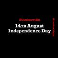 size- 23 x 8 inches- 14th August Independence Day text patriotic Pakistan quote stylish self adhesive Vinyl Sticker for Cars exterior, wall decoration. 