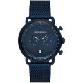 Emporio Armani Aviator Navy blue Mesh Bracelet Navy Blue Dial Chronograph Quartz Watch for Gents - AR11289. 