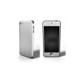 APPLE IPOD TOUCH 5 Silver Brushed Metal Texture Skin. 