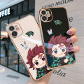 Jizetin (Free Lanyard) for iPhone 6 / 6S Case Lovely Tanjiro Luxury 6D Plating Soft Casing Silicone Ultra Thin Phone Cover. 