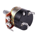 XHHDQES 6Pcs 500K Ohm Single Linear Taper Potentiometers with On/Off Switch. 