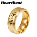 Heart Beat Rings For Men and Women Electrocardiogram Stainless Steel Ring ECG Fashion Unique Rings Lovers Ring Wholesale Rates. 