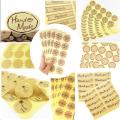100pcs/lot Cake Box Sealing Label Various Shapes Handmade Diary Stickers Office Supplies For Gifts Girls Lable Stickers. 
