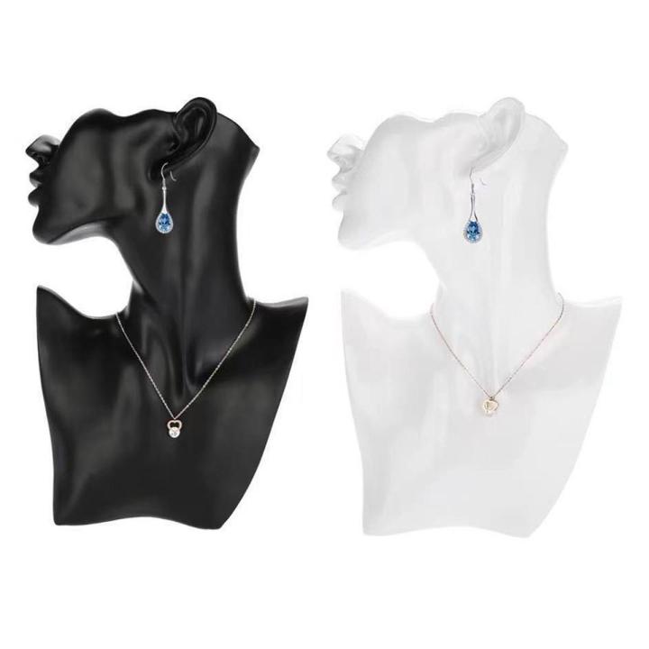 Super Necklace Mannequin Holder Sideways Portrait Watch Neck Jewelry Display Stand
