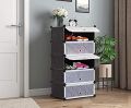 5 Cube Plastic Cabinet, Wardrobe , Organizer with Shoe Rack. 